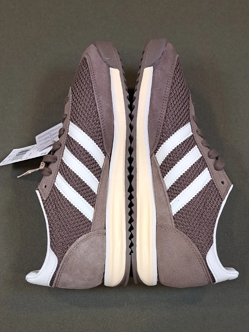 Adidas SL 72 RS Sneakers - Color: Brown / White - Unisex - Women 8.5, Men 7.5